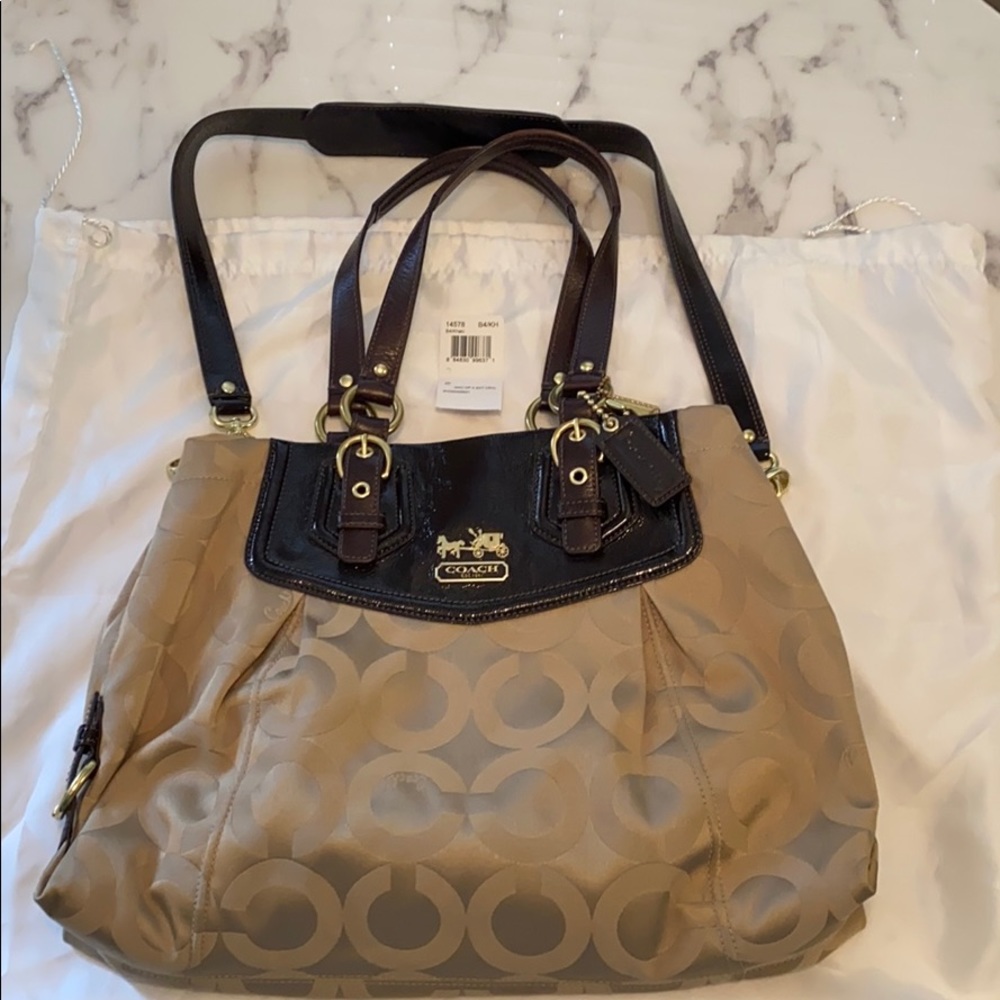 Coach Madison Op Art Sateen Handbag